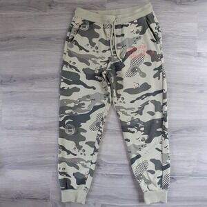 Overtime Flight Unit Brooklyn Camo Jogger Sweatpants Mens Med Green Streetwear